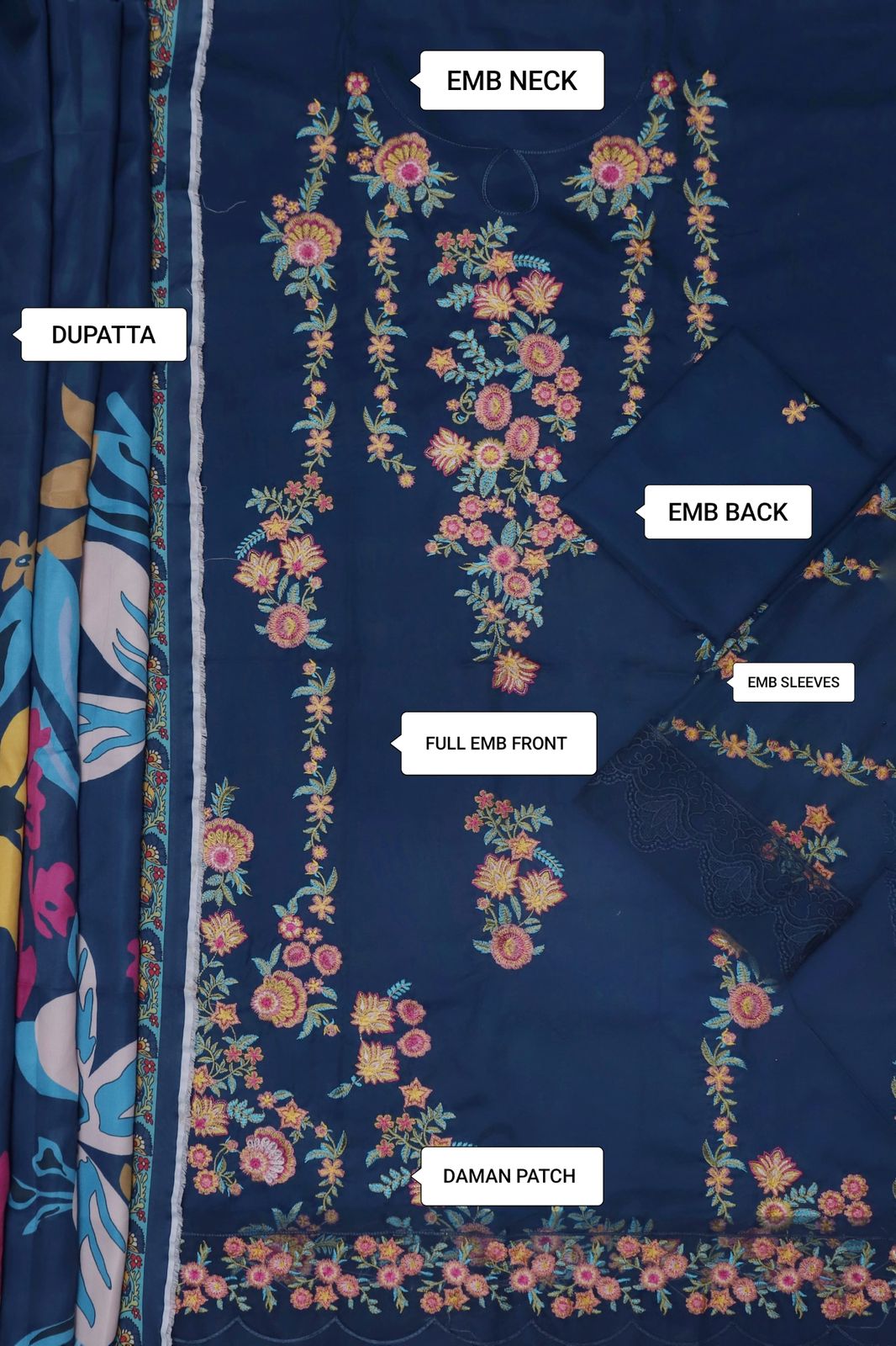 Maria B – Premium Dhanak Hit | Full Heavy Embroidered Winter 3PC Collection