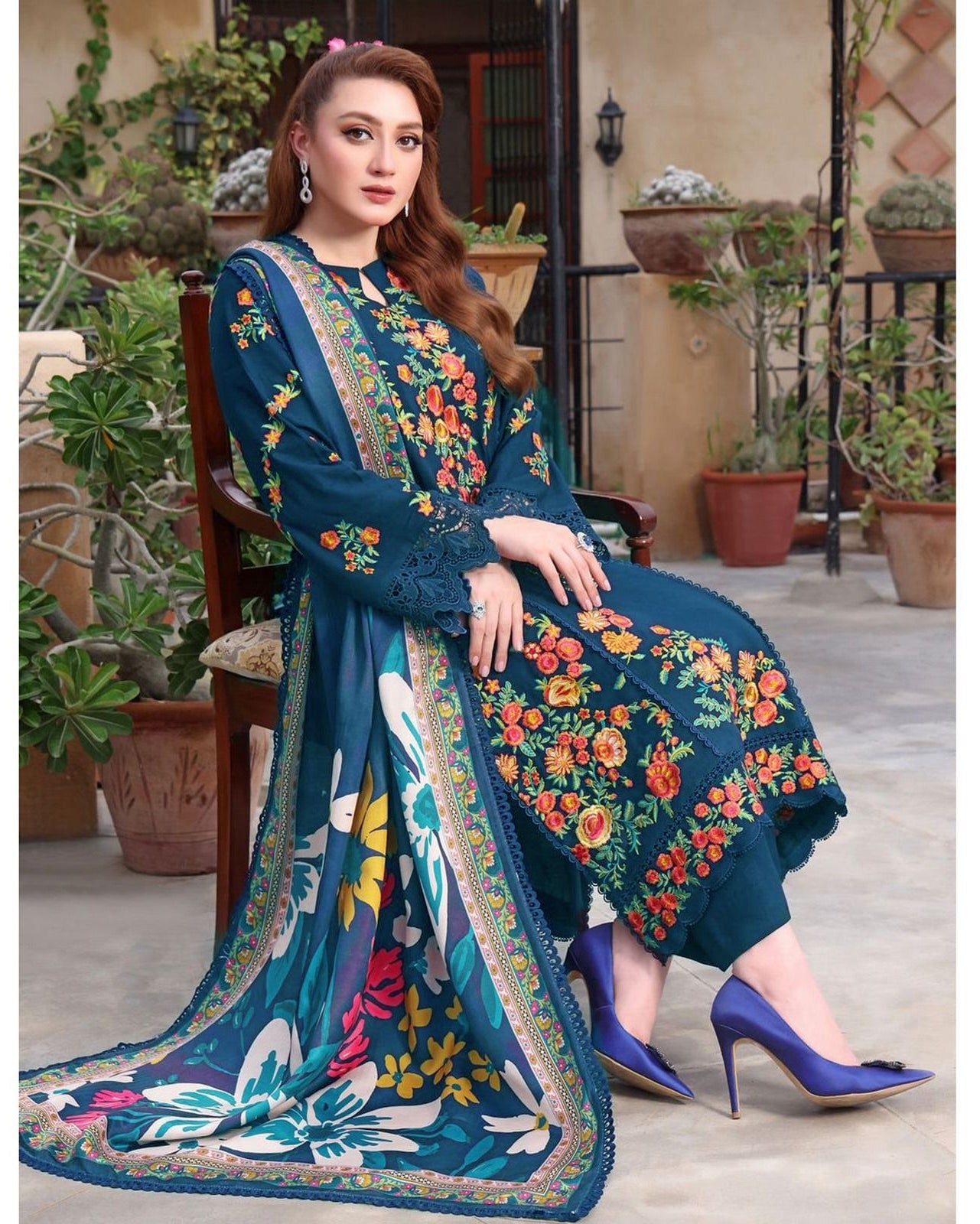 “A digitally printed front and back dot-pattern co-ord set displayed on a hanger. The set includes a premium silk shirt and flapper, shown in clear lighting with full-length view.”